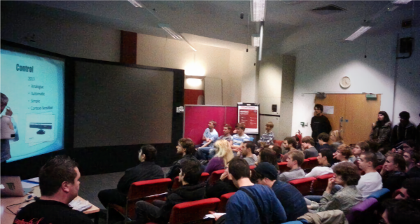 A picture of a tech-talk we've hosted in the past